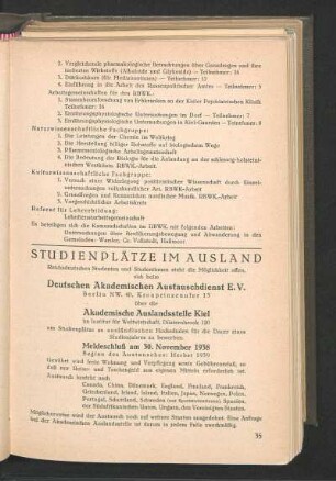 Studienplätze im Ausland