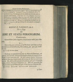 Disput. II. De Iure Et Statu Personarum.