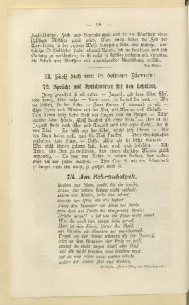 III. Sieh dich um in deinem Beruf!