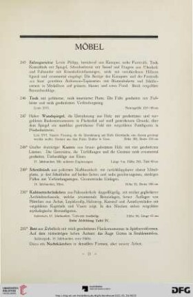 Möbel (Nr. 245-268)