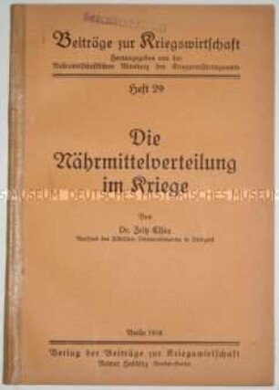 Abhandlung über die Nahrungsmittelverteilung im Krieg
