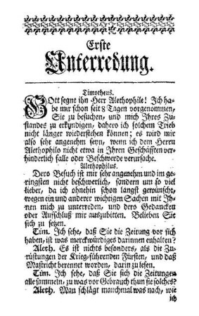 Erste Unterredung.
