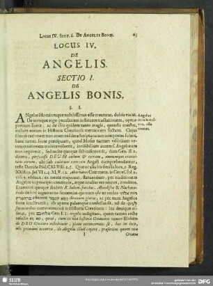 Locus IV. De Angelis
