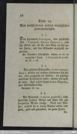 Kap. 11. Von verschiedenen andern vorzüglichen Futtergewächsen