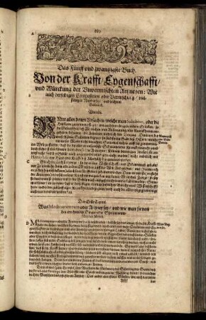 Das Fünff und zwantzigste Buch. Von der Krafft, Eygenschafft, und Würckung der Unvermischten Artzneyen [...]