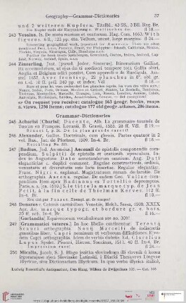 Grammar-Dictionaries (Nr. 245 - 252)