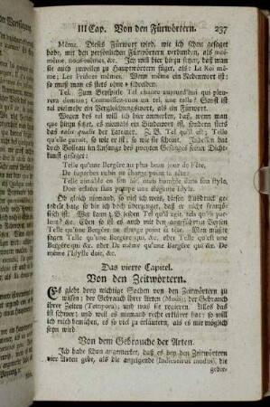 Das vierte Capitel. Von den Zeitwörtern.