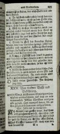 XXV. Von wahrer Busse und Bekehrung.