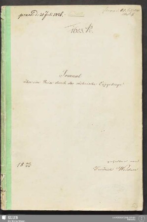Journal über eine Reise durch das sächsische Erzgebirge - 18.7164 4.