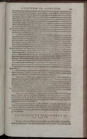 De Prohibita Sequestratione Tit. IV.