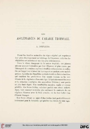 3: Les asclépiadées de l'Arabie tropicale