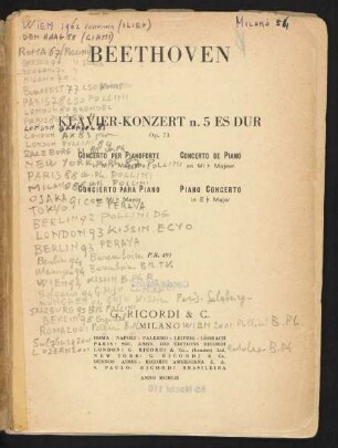 Klavier-Konzert n. 5 Es Dur : op. 73