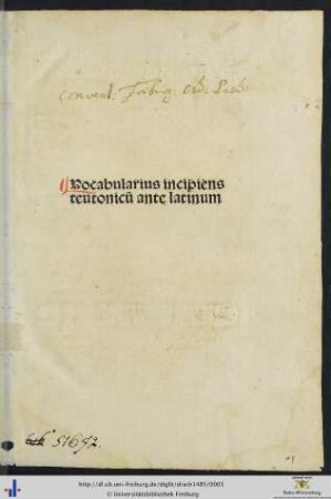 Vocabularius incipiens teutonicū ante latinum