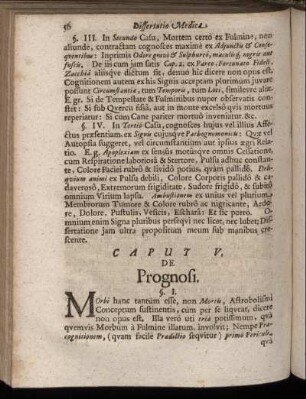 Caput V. De Prognosi