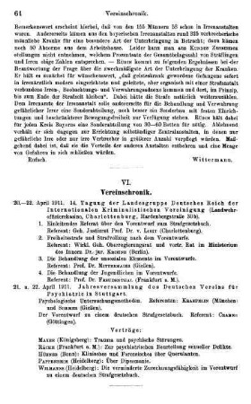 64, VI. Vereinschronik