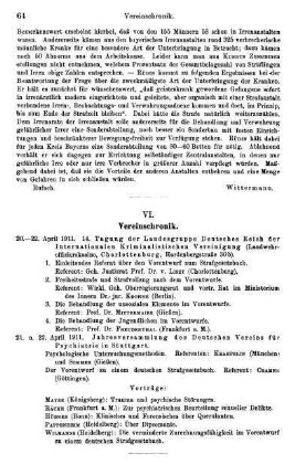 64, VI. Vereinschronik