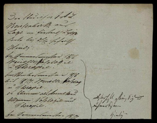 Studienzeugnis für Johann August Beisshenhirtz, unterzeichnet von Karl Himly [zweite Hälfte: Bl. 55v], [Göttingen] [1817]