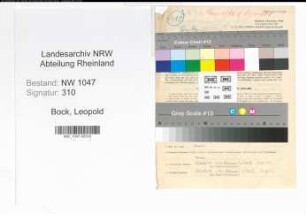 Entnazifizierung Leopold Bock , geb. 05.12.1895 (Haendler)