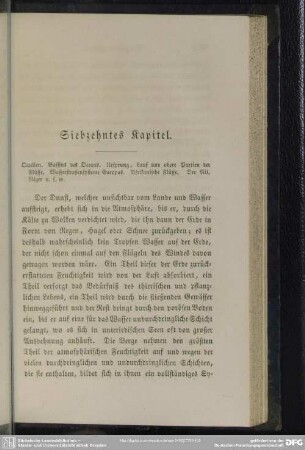 Siebzehntes Kapitel