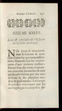 Sixiéme Soirée.