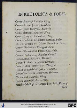 In Rhetorica Et Poesi.
