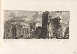 Posticum Panthei (Rückansicht des Pantheons), aus der Folge "Il Campo Marzio dell’Antica Roma", Tafel XXIV.