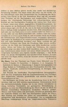 239-240 [Rezension] Die Pfarre