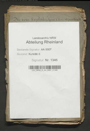 Abgabe von Feldfrüchten durch den erzstiftischen Klerus