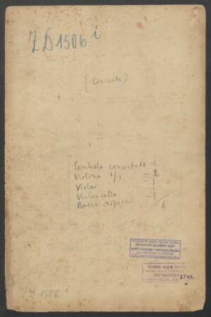 Konzerte; cemb, orch; A-Dur