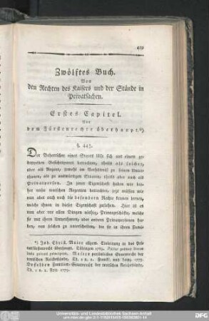 Erstes Capitel. Von dem Fürstenrechte überhaupt.