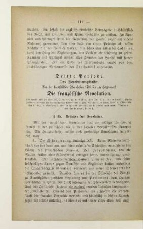 Dritte Periode. Das Revolutionszeitalter. Von der französischen Revolution 1789 bis zur Gegenwart