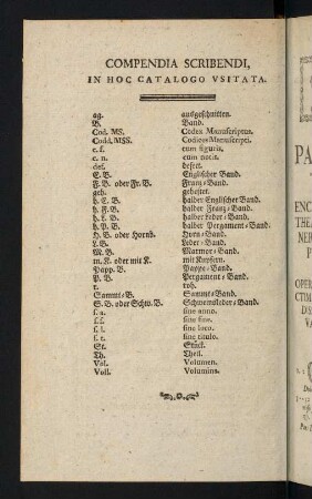 Compendia Scribendi, in hoc catalogo visitata