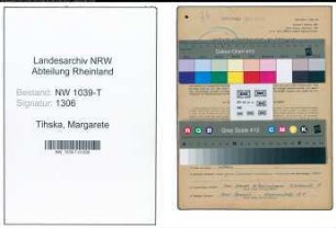 Entnazifizierung Margarete Tihska , geb. 10.10.1921 (Postenfrau)