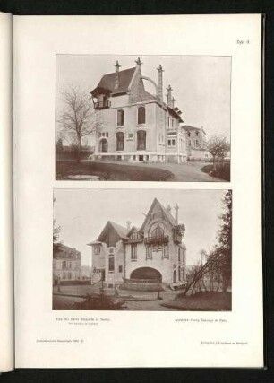 Tafel 9: Villa des Herrn Majorelle in Nancy