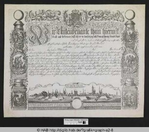 Urkunde der Stadt Braunschweig