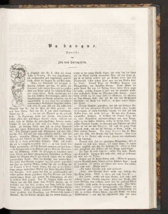 Va banque. Novelle von Ida von Düringsfeld.