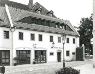 Dresden-Strehlen, Altstrehlen 3/5. Gutshof "Altstrehlen" (ehem. Bauernhof; 1789, 19. Jh.). Ostflügel