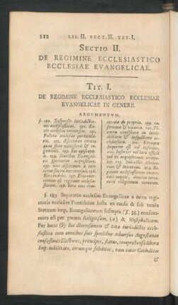 Sectio II. De Regimine Ecclesiastico Ecclesiae Evangelicae