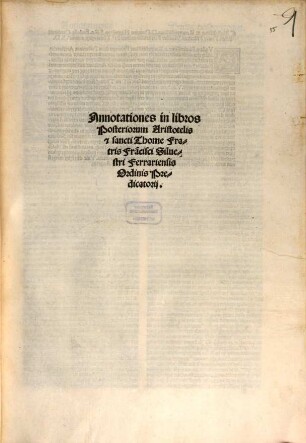 Quaestiones in libros Posteriorum Aristotelis