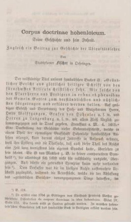 482-517 Corpus doctrinae hohenloicum : Seine Geschichte und sein Inhalt. Zugleich ein Beitrag zur Geschichte der Ubiquitätslehre