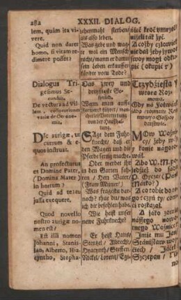 Dialogus Trigesimus Secundus = Das zwey und dreyssigste Gespräch = Trzydziesta y wtora Rozmowa