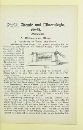 Physik, Chemie und Mineralogie