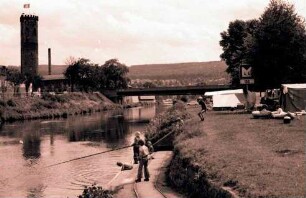 Hann. Münden: Campingplatz an der Fulda, mit Turm