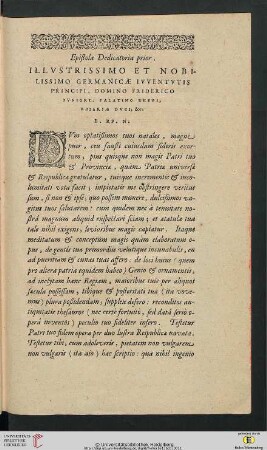 Epistola Dedicatoria prior