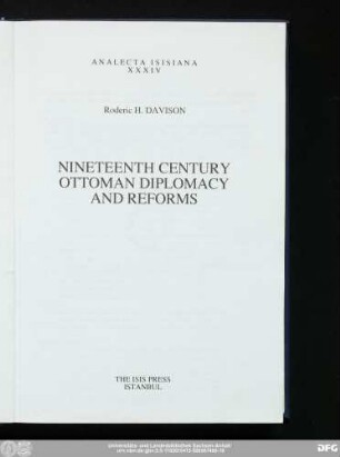 Nineteenth century Ottoman diplomacy and reforms