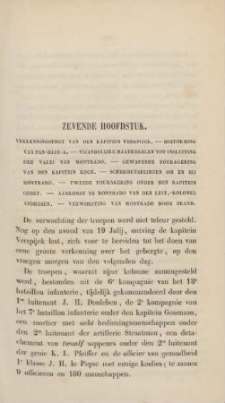 Zevede hoofdstuk. Verkenningstogt van den kapitein Verspijk. - Bestorming van ...