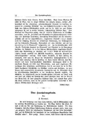Über Haushaltungskunde