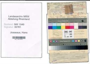 Entnazifizierung Hans Josseaux , geb. 05.06.1888 (Direktor)