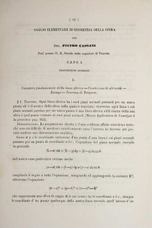 Saggio elementare di geometria della sfera.