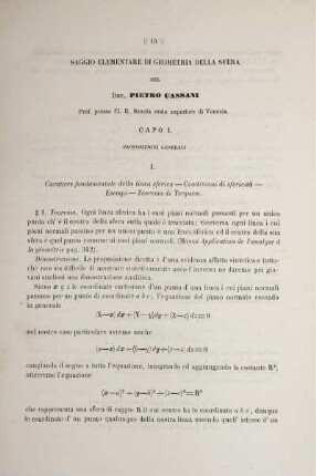 Saggio elementare di geometria della sfera.